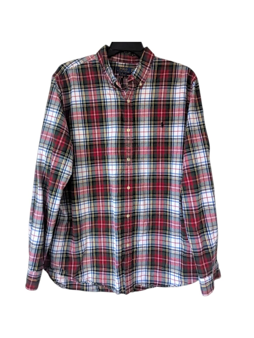 Polo Ralph Lauren Classic Fit Plaid Shirt XXL Button Down Royal Steward Tartan